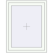 REHAU OPTIMUM EURO-DESIGN 70 800x1030 mm RAL 9016 Traffic white two-sided