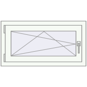 REHAU OPTIMUM EURO-DESIGN 70 940x540 mm RAL 9016 Traffic white two-sided