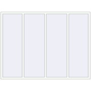 ALU STANDARD 72 2400x1800 mm RAL 9016 Traffic white two-sided