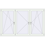 REHAU OPTIMUM EURO-DESIGN 70 2100x1300 mm RAL 9016 Traffic white two-sided