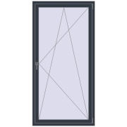 REHAU OPTIMUM EURO-DESIGN 70 1000x2000 mm ANTHRACITE_GREY_STRUKTURAL two-sided