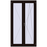 REHAU OPTIMUM EURO-DESIGN 70 980x1750 mm BLACK_BROWN two-sided