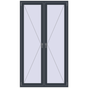 REHAU OPTIMUM EURO-DESIGN 70 1210x2160 mm ANTHRACITE_GREY_STRUKTURAL two-sided