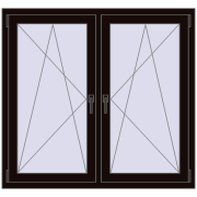 REHAU ENERGY-SAVING SYNEGO MD 1260x1175 mm BLACK_BROWN dwustronny REHAU ENERGY-SAVING SYNEGO MD 1260x1175 mm BLACK_BROWN dwustronny
