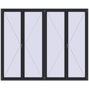 REHAU ENERGY-SAVING SYNEGO MD 2800x2300 mm BLACK_ULTI-MATT two-sided
