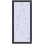 Okna skrzydłowe 1140x2350 mm REHAU OPTIMUM EURO-DESIGN 70 ANTHRACITE_GREY_STRUKTURAL dwustronny