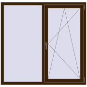 EPSILON OPTIMA 1500x1400 mm DARK_OAK dwustronny