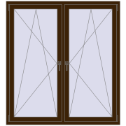 REHAU ENERGY-SAVING SYNEGO MD 1545x1595 mm DARK_OAK dwustronny REHAU ENERGY-SAVING SYNEGO MD 1545x1595 mm DARK_OAK dwustronny