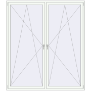 REHAU ENERGY-SAVING SYNEGO MD 2010x2300 mm RAL 9016 Traffic white two-sided