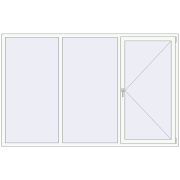REHAU OPTIMUM EURO-DESIGN 70 2490x1590 mm RAL 9016 Traffic white two-sided