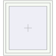 REHAU OPTIMUM EURO-DESIGN 70 870x970 mm RAL 9016 Traffic white two-sided