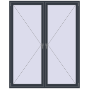 REHAU OPTIMUM EURO-DESIGN 70 1700x2100 mm ANTHRACITE_GREY_STRUKTURAL two-sided