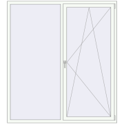REHAU BRILLANT DESIGN 1800x2000 mm RAL 9016 Traffic white two-sided