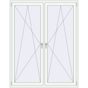 REHAU OPTIMUM EURO-DESIGN 70 1500x1900 mm RAL 9016 Traffic white two-sided