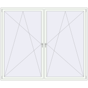 REHAU ENERGY-SAVING SYNEGO MD 2500x2100 mm RAL 9016 Traffic white two-sided