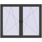 REHAU ENERGY-SAVING SYNEGO MD 1755x1430 mm BASALT_GREY two-sided