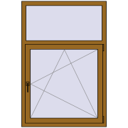REHAU BRILLANT DESIGN 980x1450 mm LIGHT_OAK two-sided