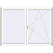 REHAU OPTIMUM EURO-DESIGN 70 2000x1500 mm RAL 9016 Traffic white two-sided