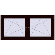 REHAU ENERGY-SAVING SYNEGO MD 1620x740 mm CHOCOLATE_BROWN dwustronny