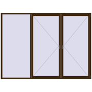 REHAU ENERGY-SAVING SYNEGO MD 3000x2200 mm DARK_OAK dwustronny