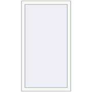 REHAU ENERGY-SAVING SYNEGO MD 700x1250 mm RAL 9016 Traffic white two-sided