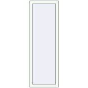 Okna skrzydłowe 500x1500 mm ALU STANDARD 72 RAL 9016 Traffic white dwustronny