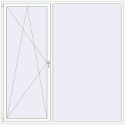 REHAU OPTIMUM EURO-DESIGN 70 2200x2200 mm ANTHRACITE_GREY_STRUKTURAL external