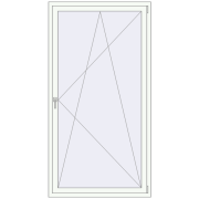REHAU OPTIMUM EURO-DESIGN 70 1100x2100 mm RAL 9016 Traffic white two-sided
