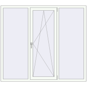REHAU BRILLANT DESIGN 1800x1600 mm RAL 9016 Traffic white two-sided