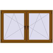 REHAU OPTIMUM EURO-DESIGN 70 1750x1100 mm GOLDEN OAK two-sided