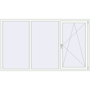 REHAU OPTIMUM EURO-DESIGN 70 2400x1400 mm RAL 9016 Traffic white two-sided