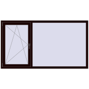 REHAU OPTIMUM EURO-DESIGN 70 2000x1100 mm CHOCOLATE_BROWN two-sided