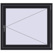 REHAU BRILLANT DESIGN 1000x900 mm BLACK_ULTI-MATT two-sided