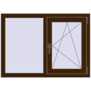 Okna skrzydłowe 1050x750 mm REHAU OPTIMUM EURO-DESIGN 70 DARK_OAK dwustronny