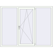 REHAU OPTIMUM EURO-DESIGN 70 1800x1400 mm ANTHRACITE_GREY_STRUKTURAL external