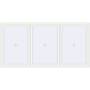 REHAU OPTIMUM EURO-DESIGN 70 3000x1500 mm RAL 9016 Traffic white two-sided