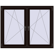 REHAU ENERGY-SAVING SYNEGO MD 1455x1160 mm BLACK_BROWN dwustronny