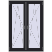 REHAU ENERGY-SAVING SYNEGO MD 1050x1535 mm BLACK_ULTI-MATT dwustronny