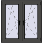 REHAU ENERGY-SAVING SYNEGO MD 1035x1055 mm BASALT_GREY dwustronny