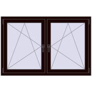 REHAU ENERGY-SAVING SYNEGO MD 1515x950 mm CHOCOLATE_BROWN dwustronny