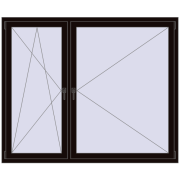 REHAU ENERGY-SAVING SYNEGO MD 1810x1490 mm BLACK_BROWN two-sided