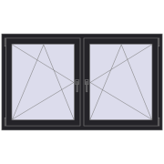 REHAU ENERGY-SAVING SYNEGO MD 1560x935 mm BLACK_ULTI-MATT dwustronny