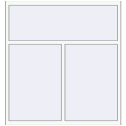 Tilt-and-Turn 1500x1600 mm ALU STANDARD 72 RAL 9016 Traffic white two-sided