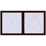 REHAU ENERGY-SAVING SYNEGO MD 2600x1400 mm CHOCOLATE_BROWN two-sided