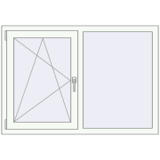 Okna skrzydłowe 1300x900 mm EPSILON OPTIMA RAL 9016 Traffic white dwustronny