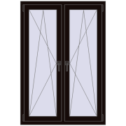 Okna skrzydłowe 1035x1460 mm REHAU ENERGY-SAVING SYNEGO MD BLACK_BROWN dwustronny