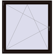 REHAU ENERGY-SAVING SYNEGO MD 1300x1380 mm BLACK_BROWN two-sided