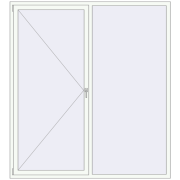 REHAU ENERGY-SAVING SYNEGO MD 2000x2200 mm GOLDEN OAK external