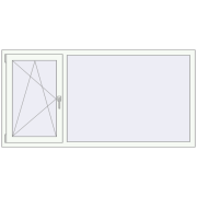REHAU RENOVATION EURO 70 1855x930 mm RAL 9016 Traffic white two-sided