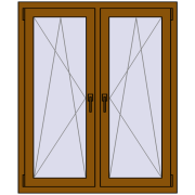 REHAU ENERGY-SAVING SYNEGO MD 1095x1265 mm GOLDEN OAK dwustronny